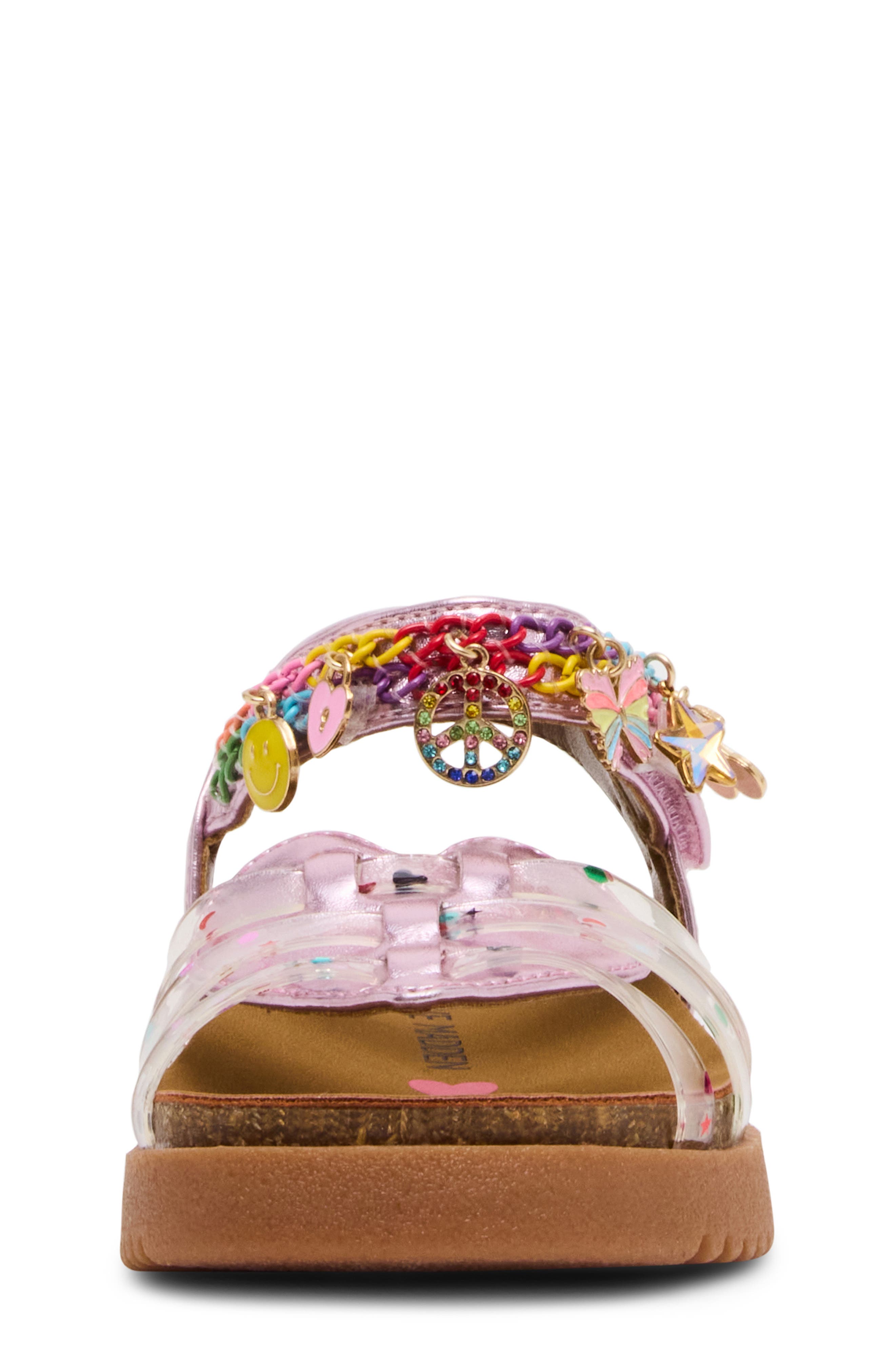 Steve Madden Kids' Comet Sandal, Alternate, color, Pink/ Clear Multi