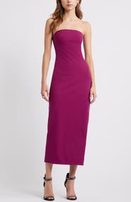Open Edit Strapless Dress