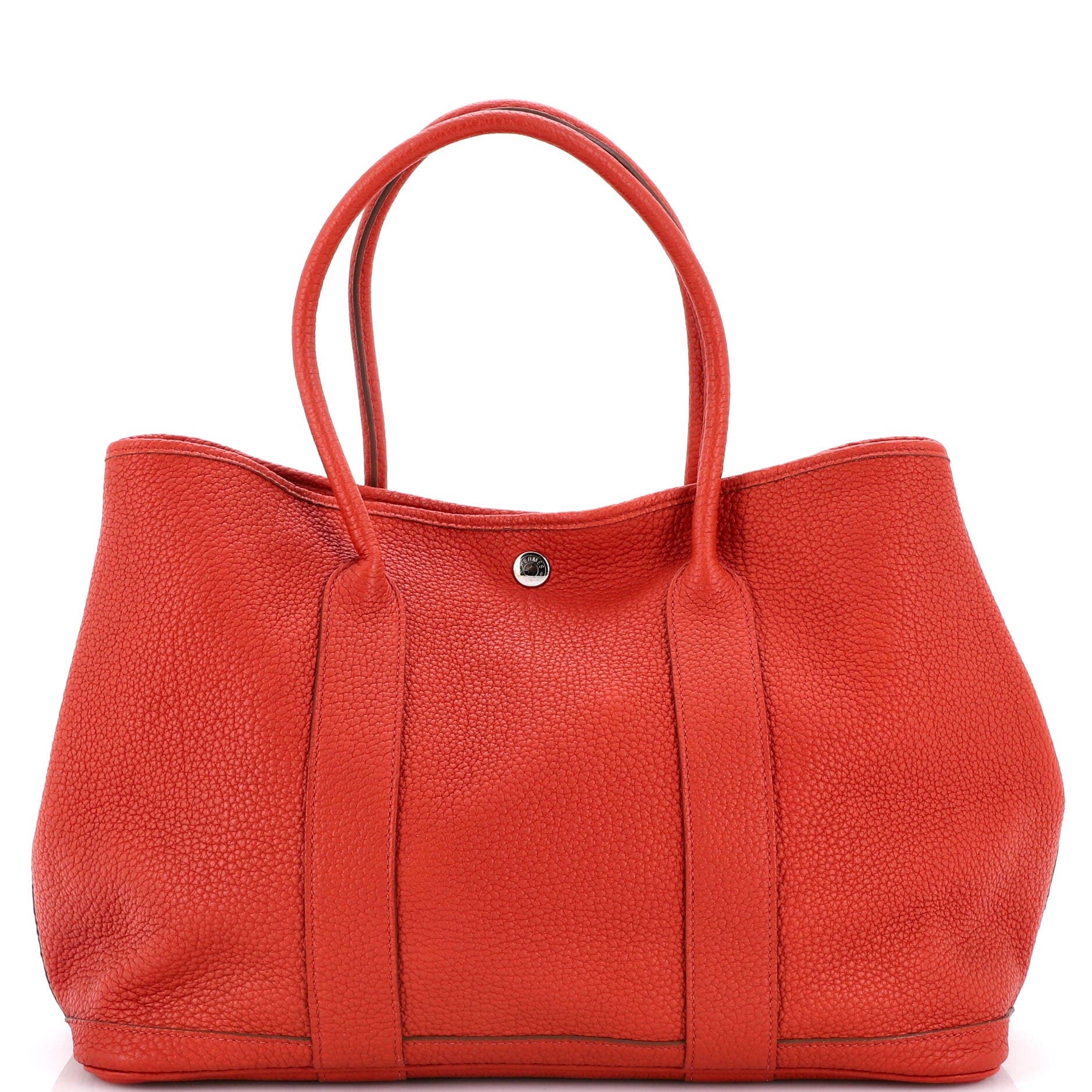 Pre-Owned Hermes Garden Party Tote Leather 36, Main, color, Rouge Duchesse