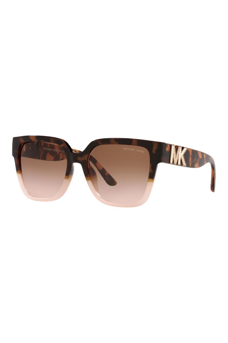 54mm Gradient Square Sunglasses, Alternate, color, PINK TORTOISE