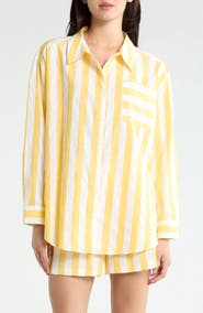 SUGARLIPS Fays Stripe Dalton Button-Up Shirt
