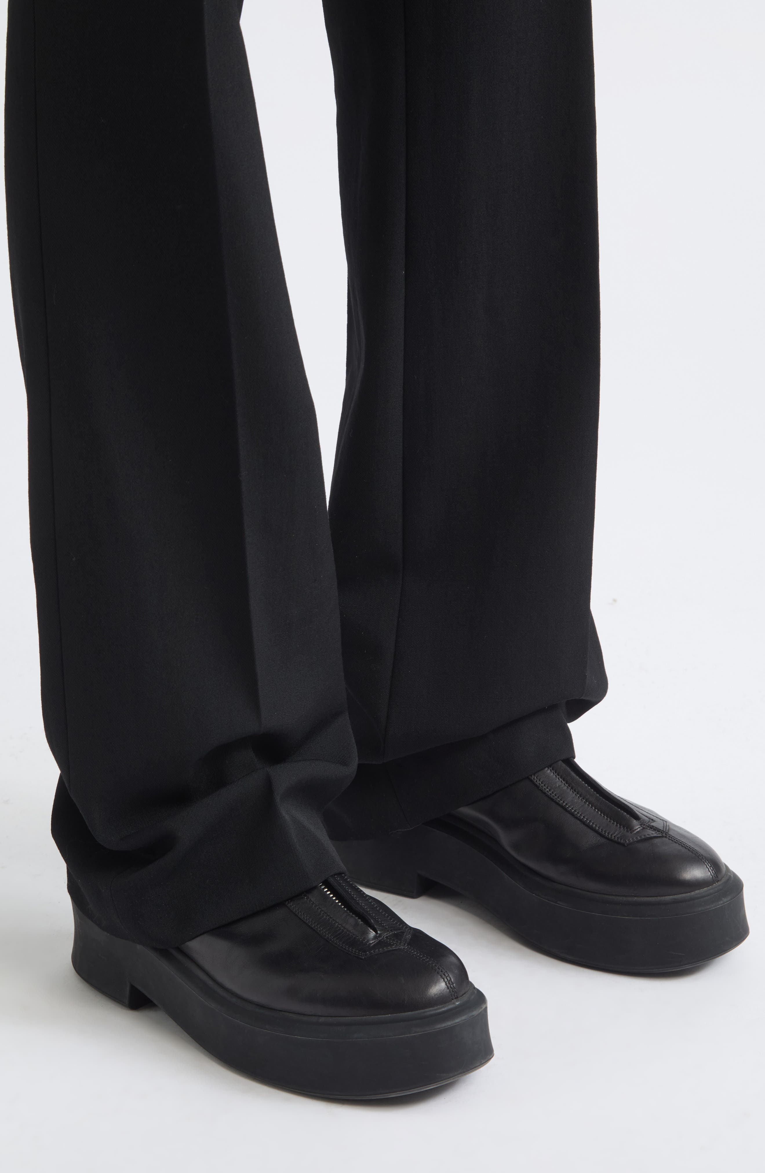 Zip Platform Bootie, Alternate, color, BLACK