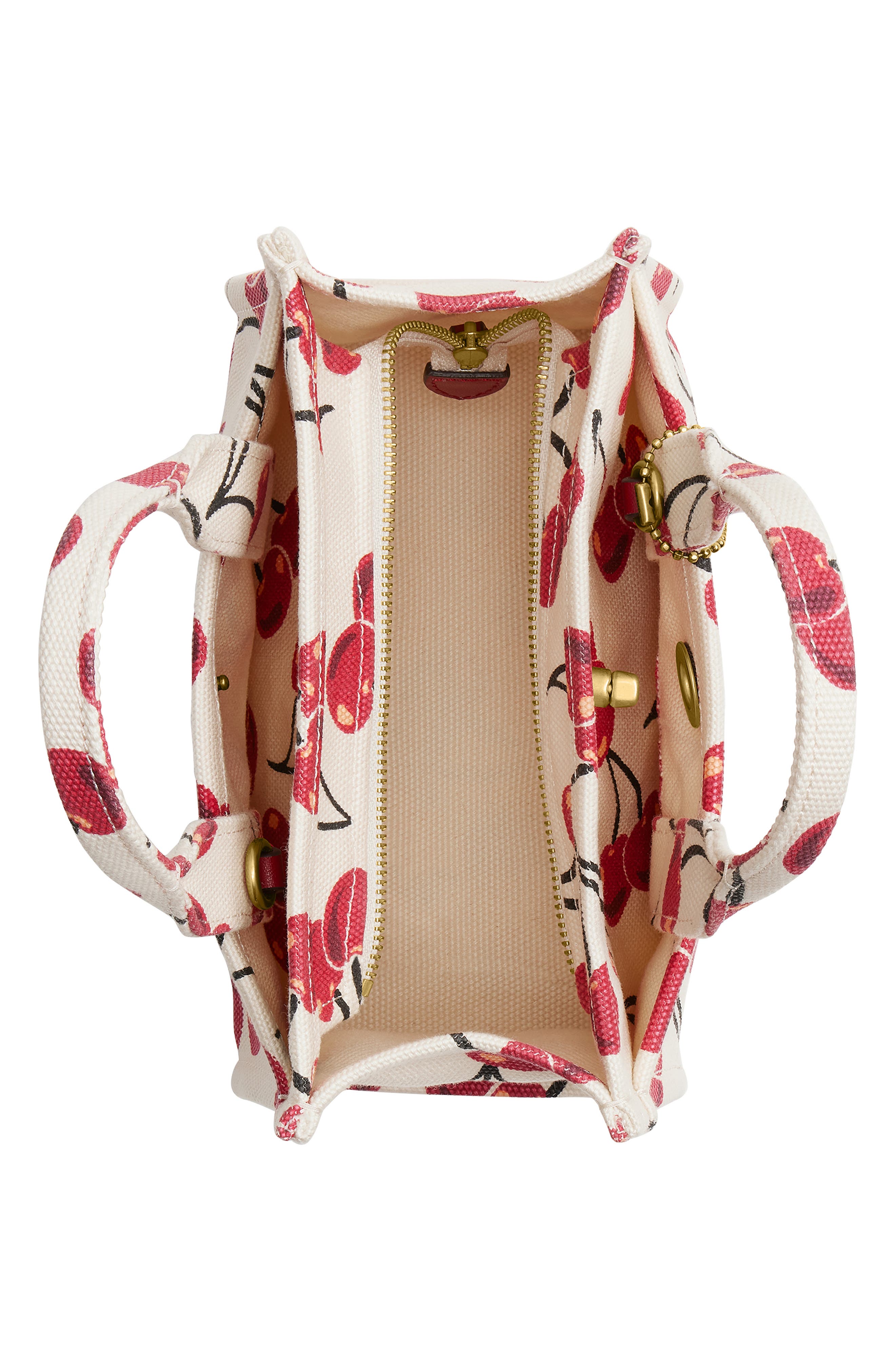 COACH Cargo Tote Bag 20 With Cherry Print, Alternate, color, 