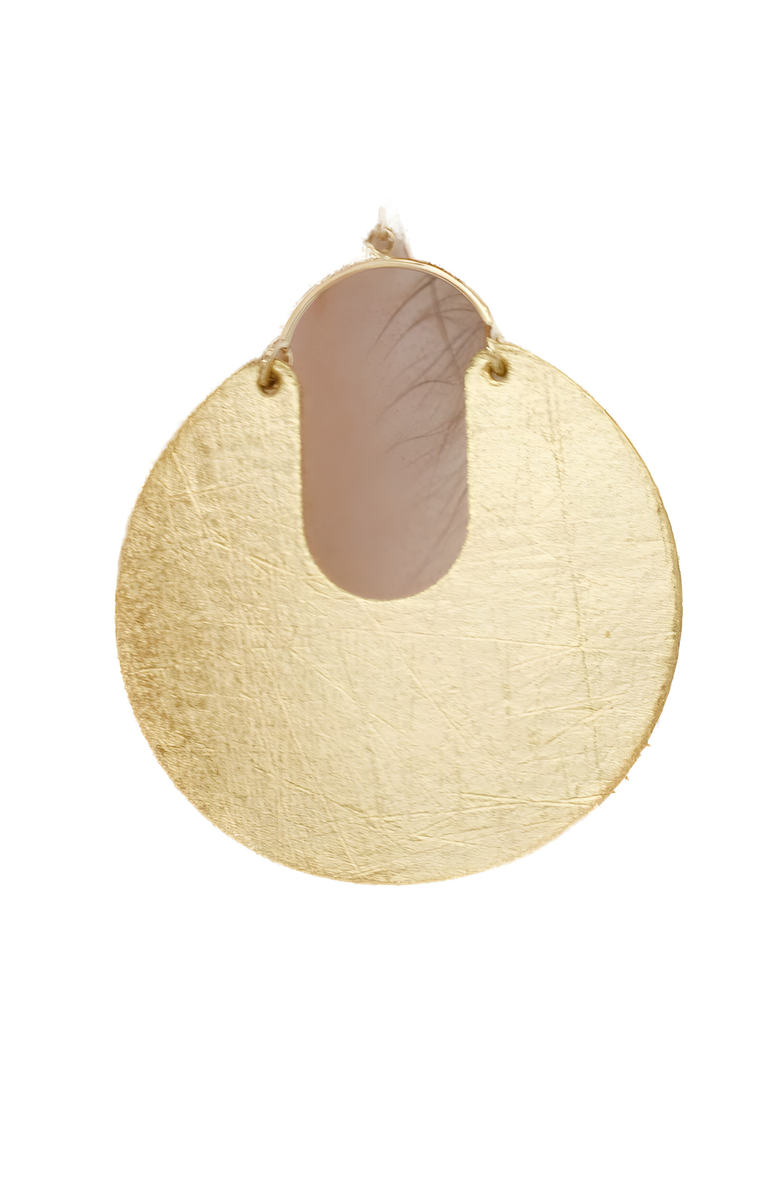 Nickel & Suede Vintage Leos Earrings, Alternate, color, Vintage Gold