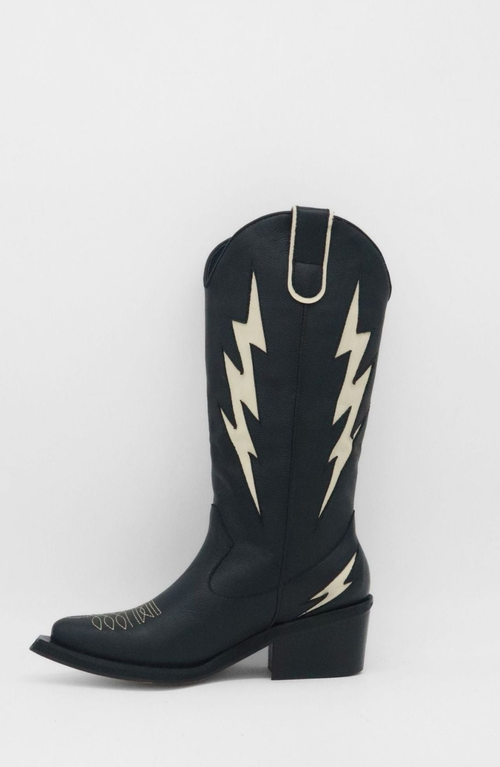 Stivali New York Kiss Western Cowboy Boots In Black