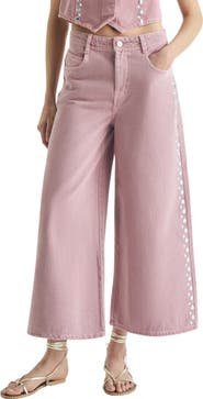 Scalpers Jeans Culotte Studs