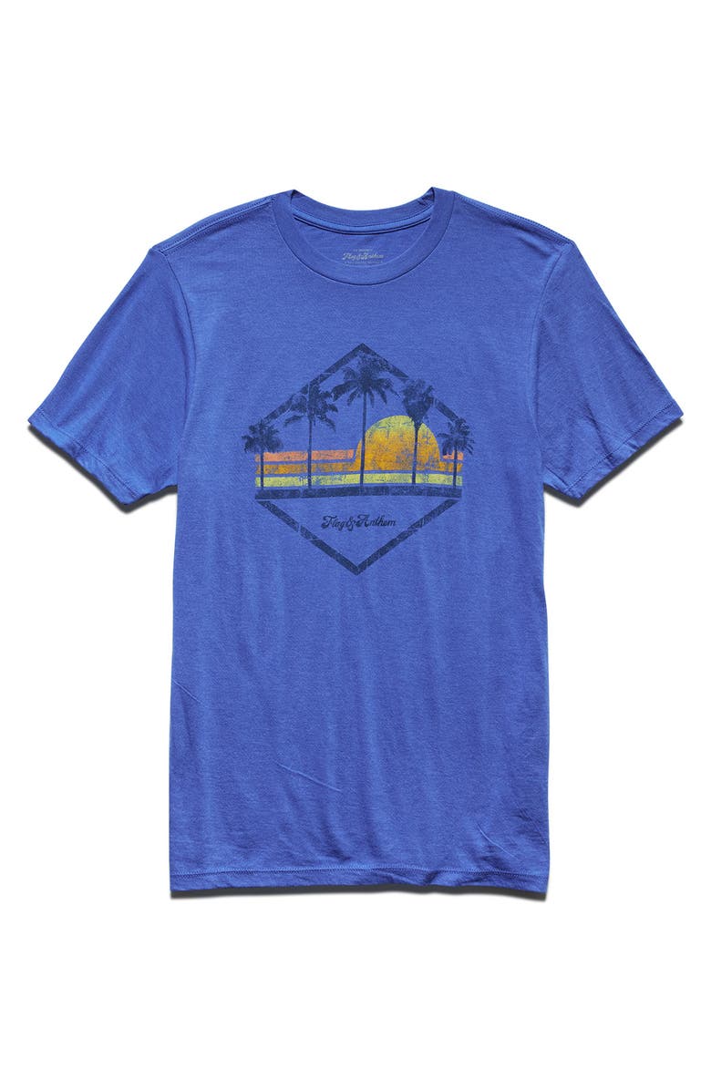 FLAG AND ANTHEM Palm Sunset Graphic T-Shirt, Main, color, 
