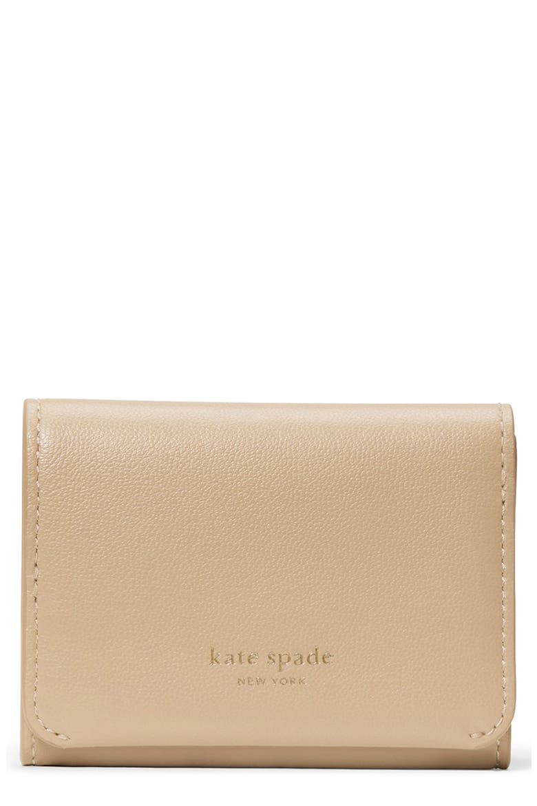 grace leather card case, Main, color, TIMELESS TAUPE