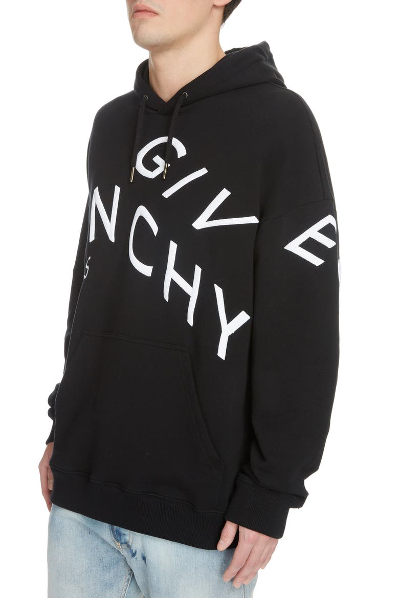 Refracted Hooded Sweatshirt, Alternate, color, BLACK/WHITE