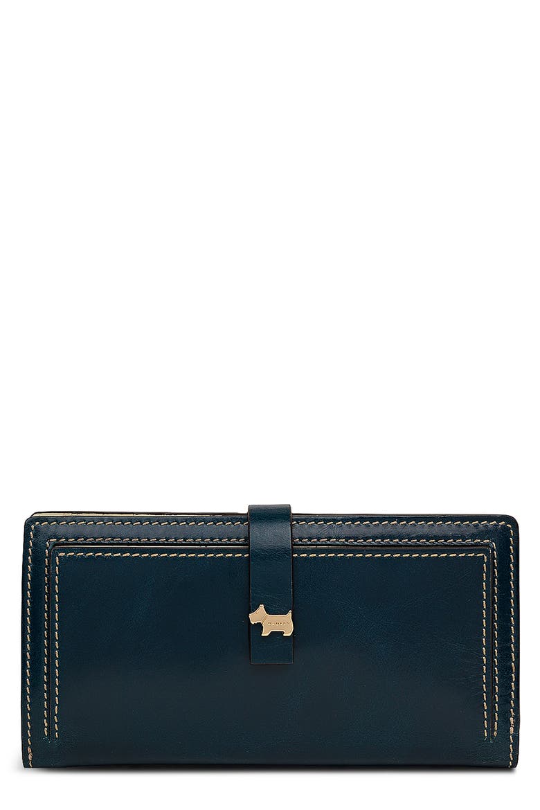 Large Newick Road Leather Bifold Wallet, Main, color, TEAL