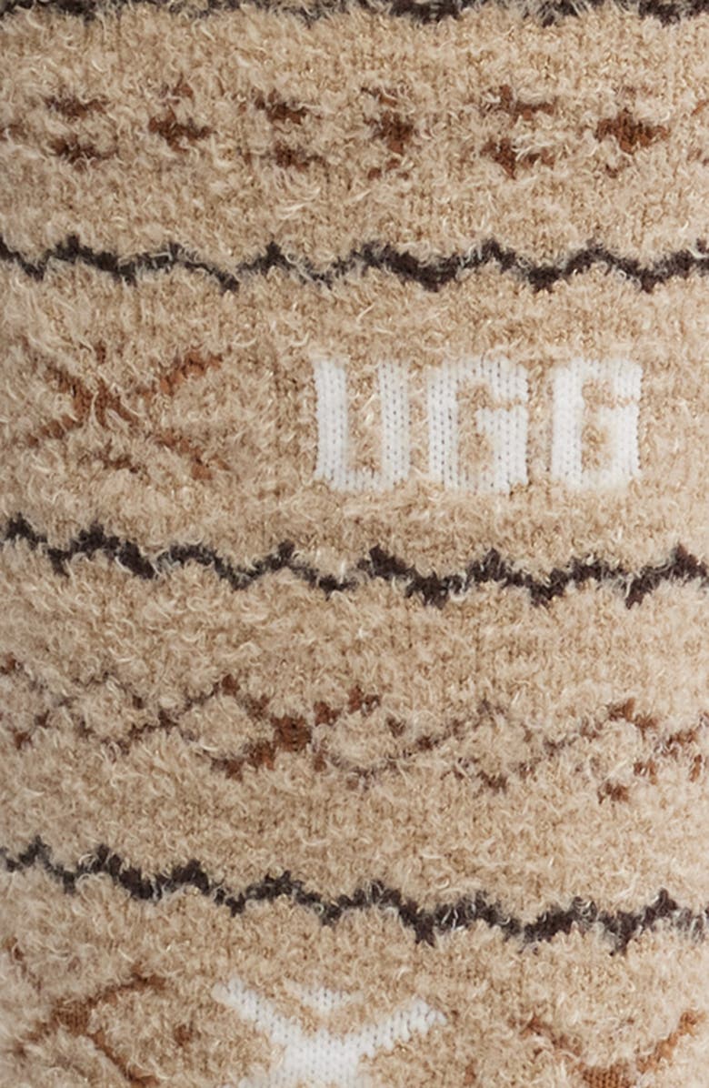 UGG<sup>®</sup> Leslie Crew Socks, Alternate, color, Cola Multi Uggisle