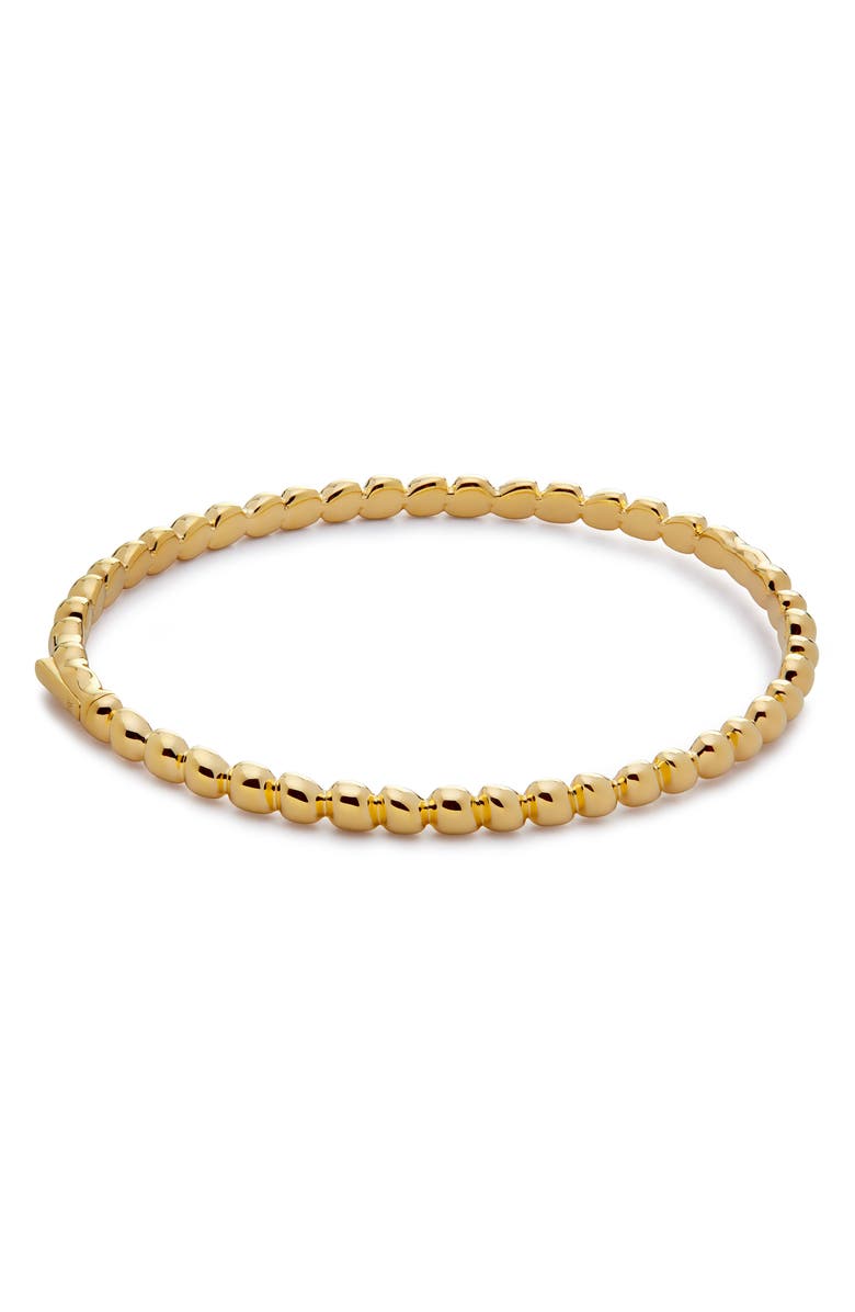 Monica Vinader Nura Teardrop Bangle Bracelet, Main, color, 18Ct Gold Vermeil