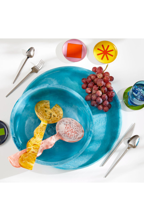 Jonathan Adler Mustique Ripple Salad Serving Set In Pink