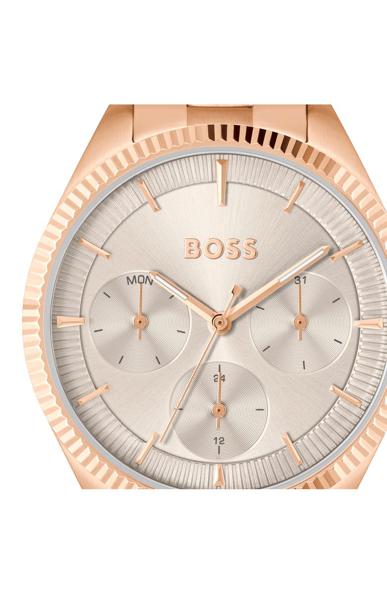 BOSS Sage Sport Bracelet Watch, 34mm, Alternate, color, Gray/ Rose Gold