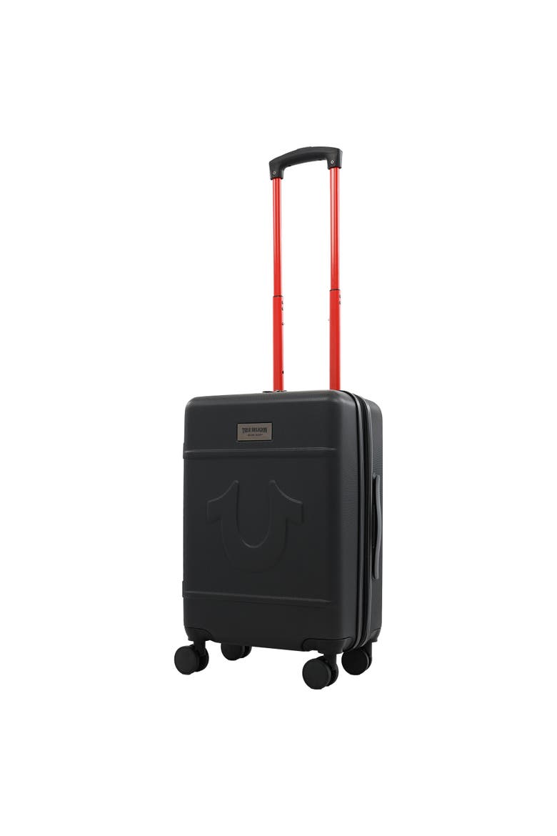 Molded U 22" Expandable Hardside Carry-On Spinner Luggage, Main, color, BLACK