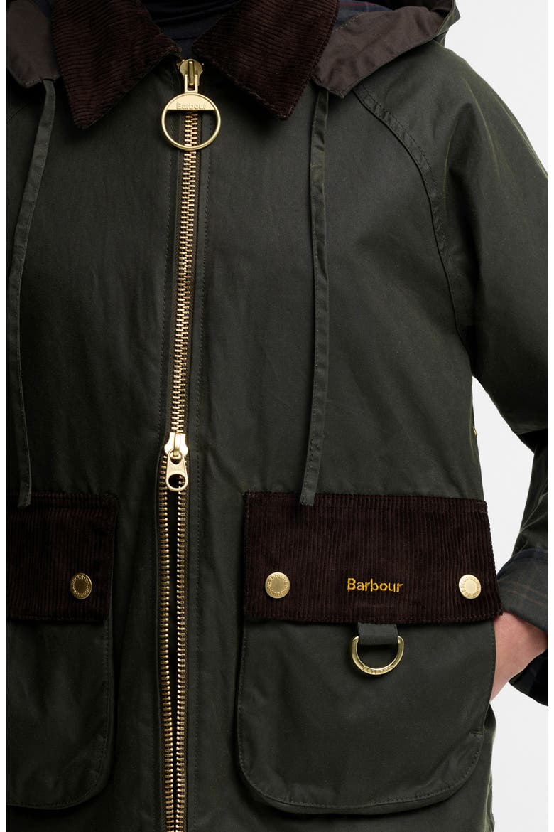 Carville Waxed Cotton Jacket, Alternate, color, FERN/ SHADOW CLASSIC