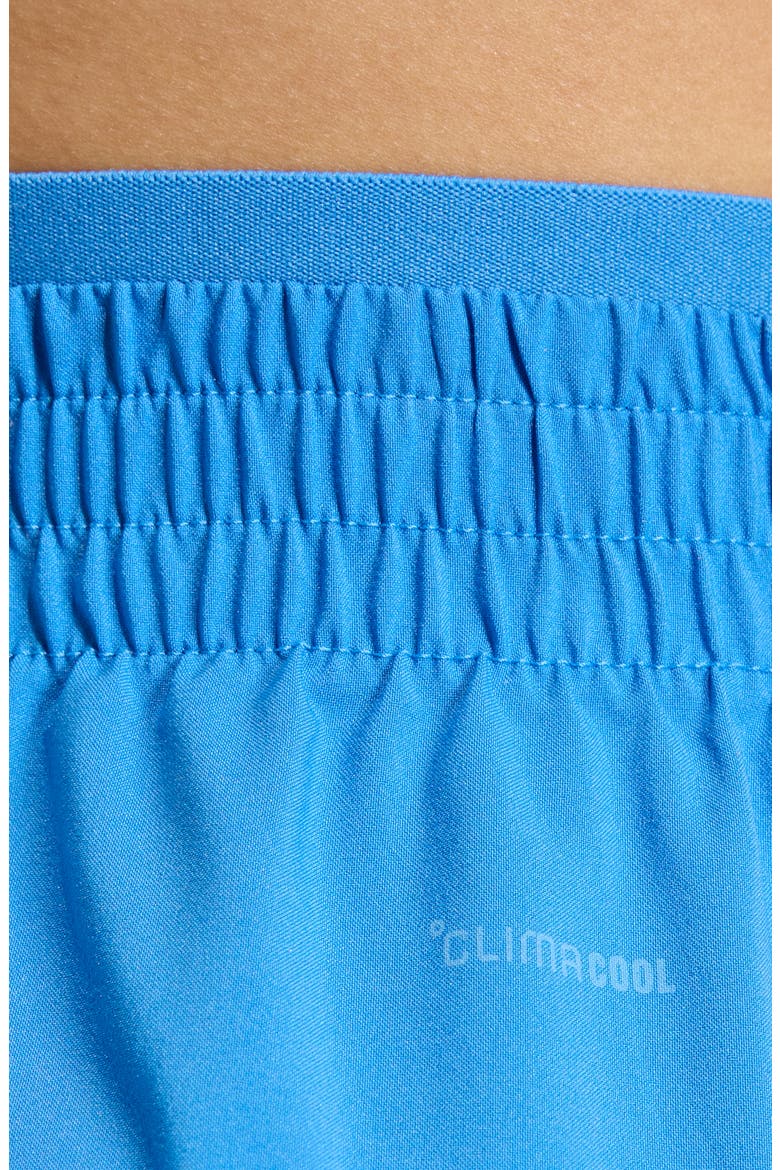 Essentials 3-Stripes Woven Shorts, Alternate, color, RAY BLUE/ WHITE