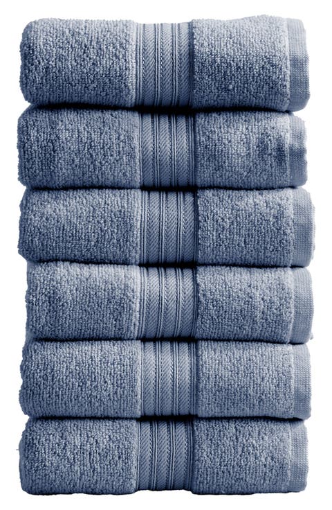 Quick-Dry Cotton 6-Pack Hand Towel Set