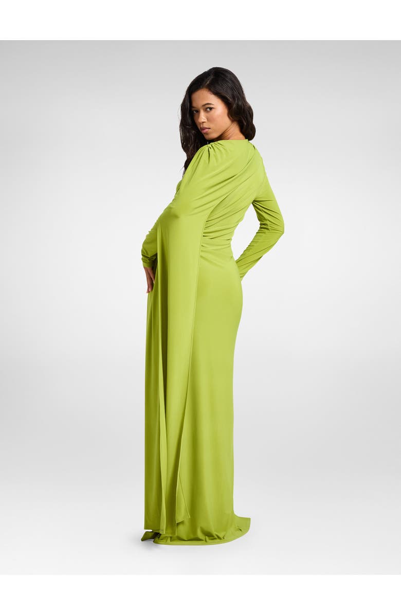 Daska Cape Dress, Alternate, color, Chartreuse