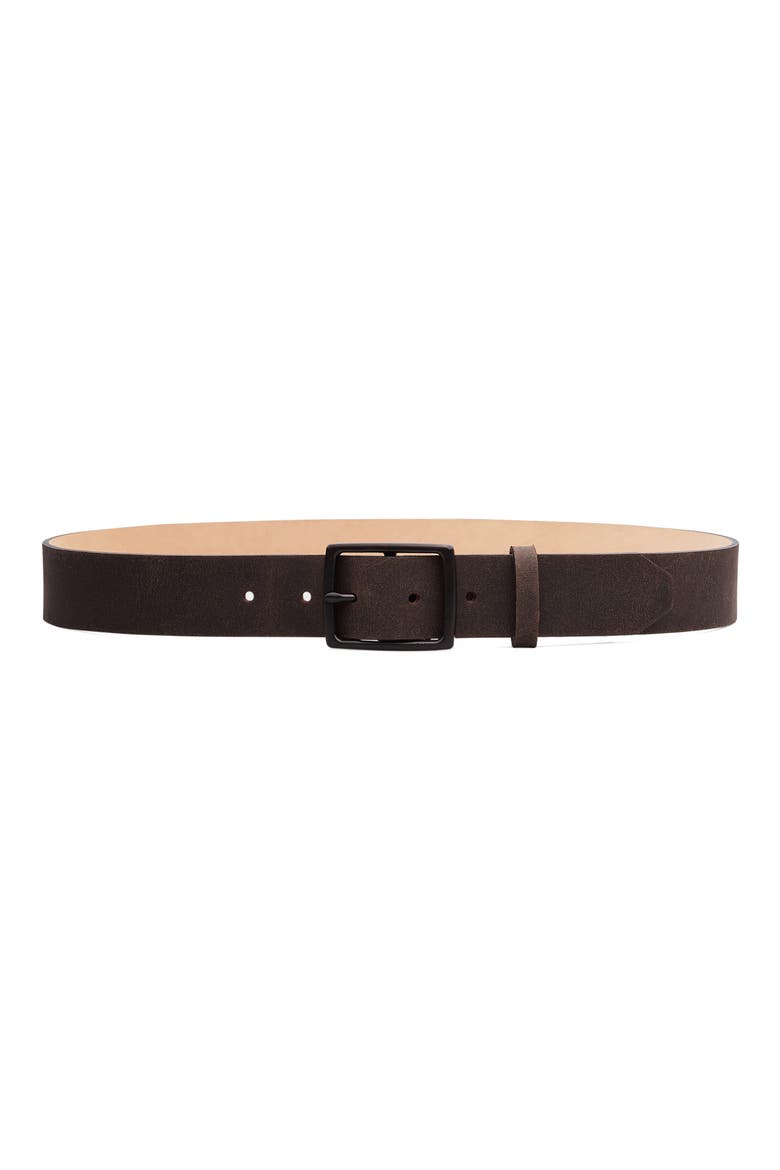 Rugged Leather Belt, Main, color, BRW
