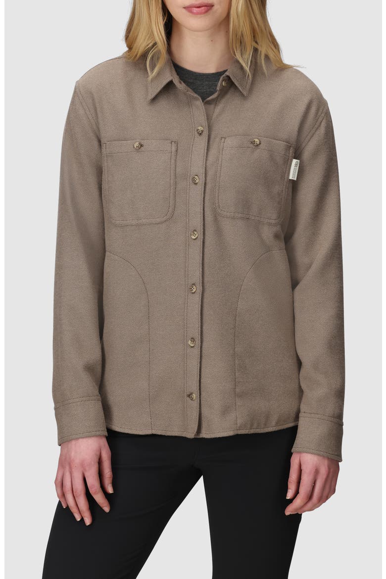 Feedback Flannel Twill Overshirt, Main, color, SABLE