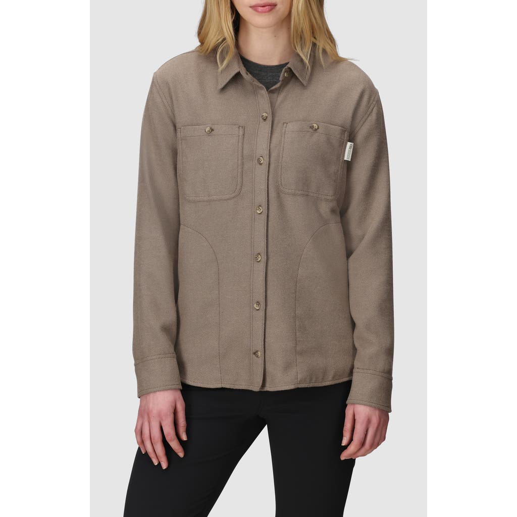 Outdoor Research Feedback Flannel Twill Overshirt In Brown