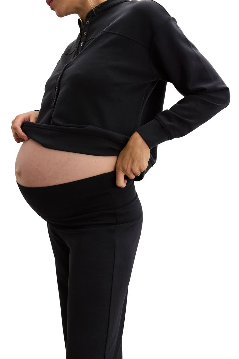 The Cloudease Travel Nursing Pullover, Alternate, color, Washed Black