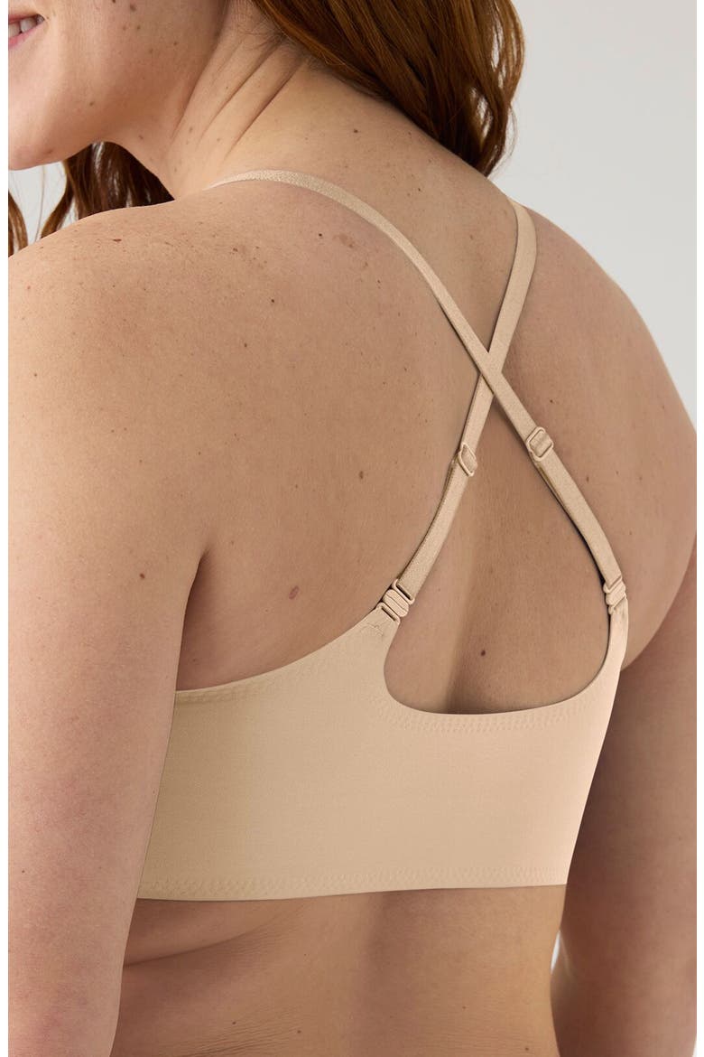 The True Body Triangle Convertible Strap Bralette, Alternate, color, DESERT