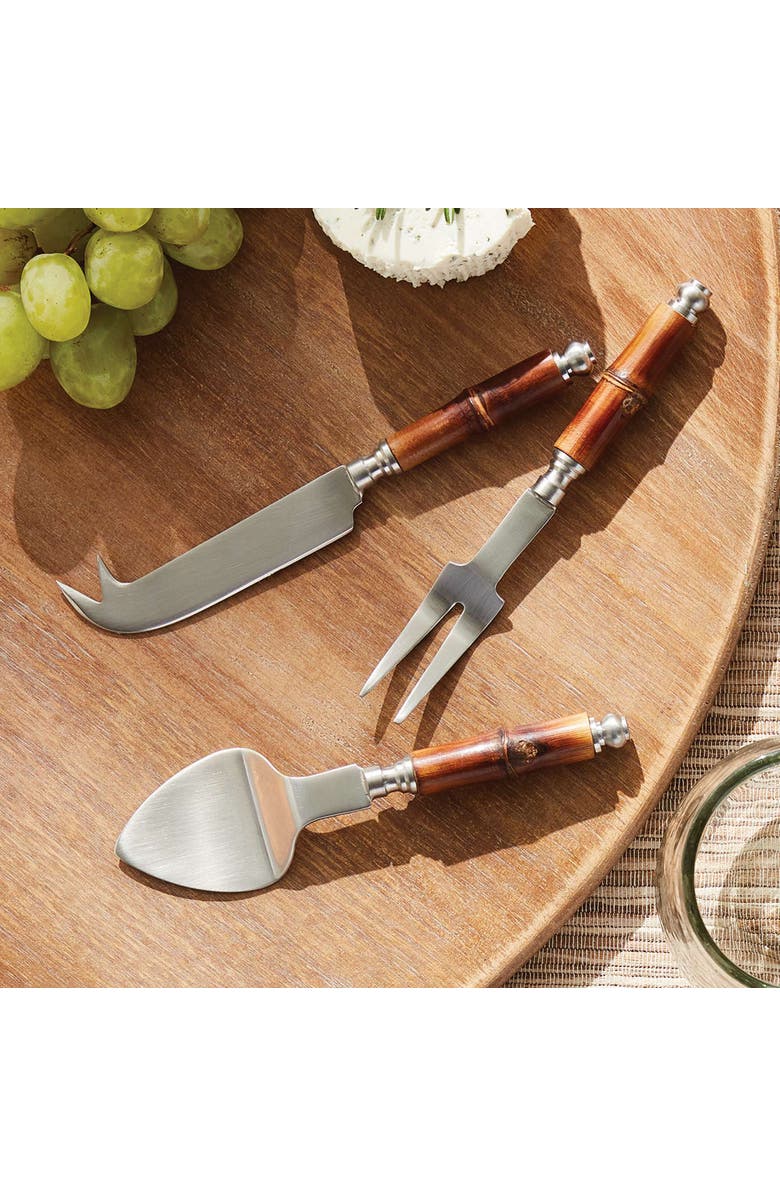 Napa Home & Garden Barclay Butera Keystone Cheese Knives Set Of 4, Alternate, color, Brown