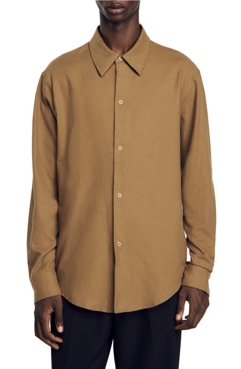 SANDRO Flannel shirt, Main, color, 