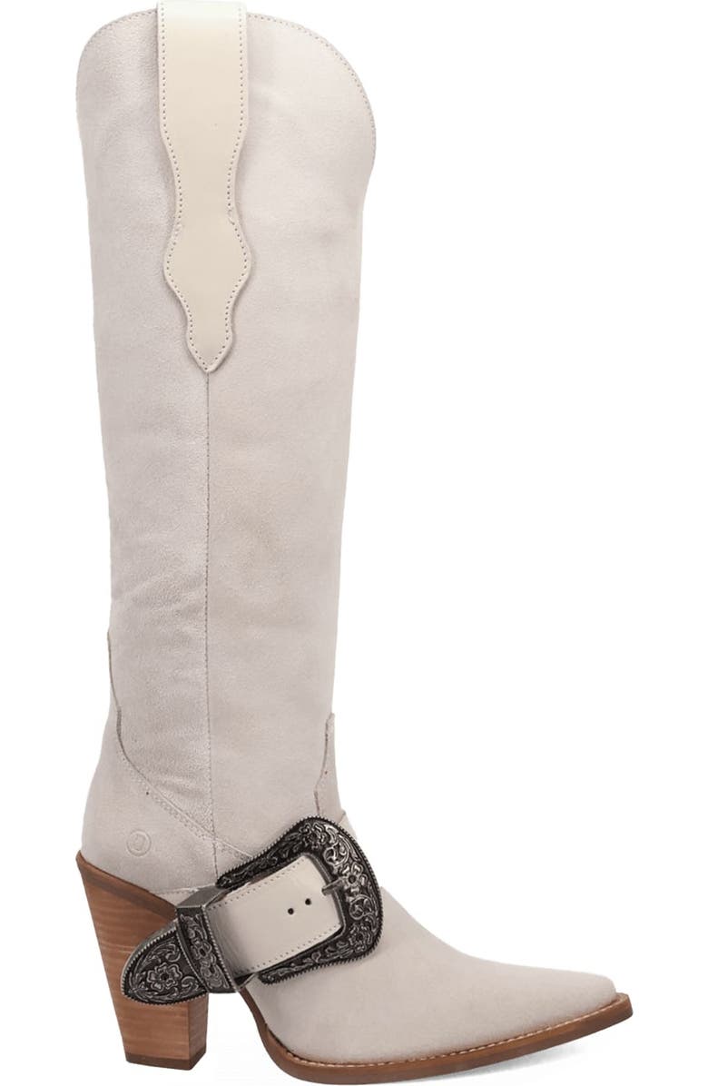 Dingo Yeehottie Over the Knee Western Boot, Alternate, color, Light Grey