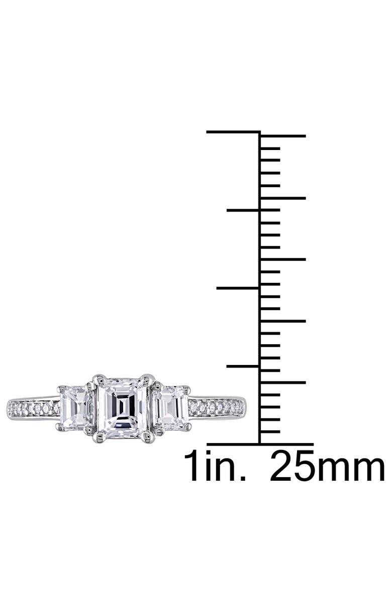 Julianna B. Diamond Emerald 3-Stone Ring 14k, Alternate, color, 14K White Gold