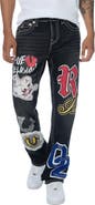 True Religion Ricky Big T Flap Patches Straight Jeans