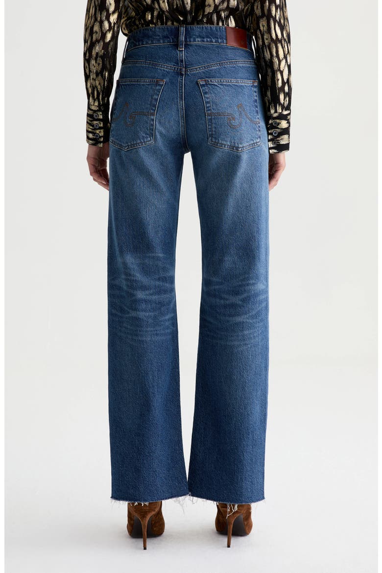 Sydney High Waist Raw Hem Straight Leg Jeans, Alternate, color, 13 YEARS CYMBALS