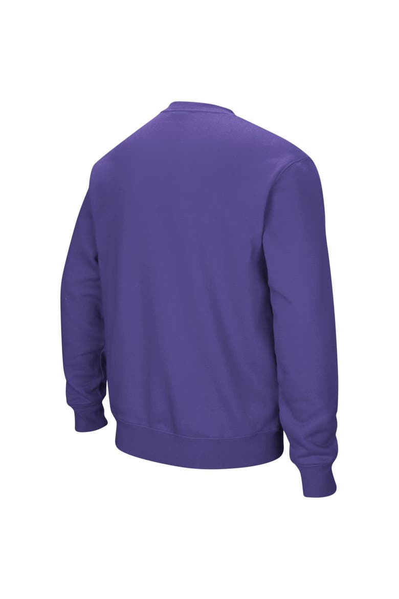 Men's Colosseum Purple Washington Huskies Arch & Logo Crew Neck Sweatshirt, Alternate, color, Purple