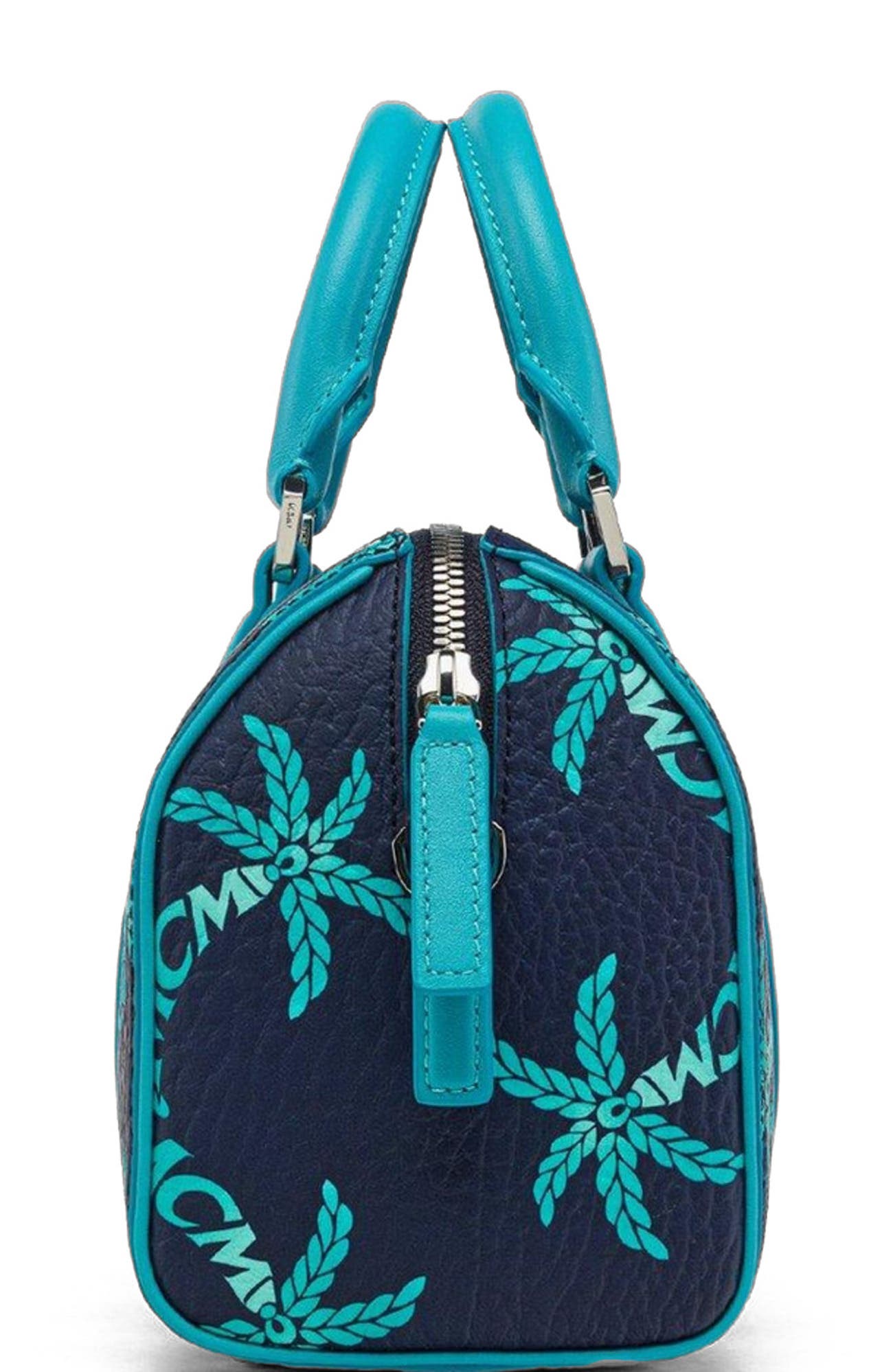 MCM Ella Boston Bag in Palm Canvas, Alternate, color, 