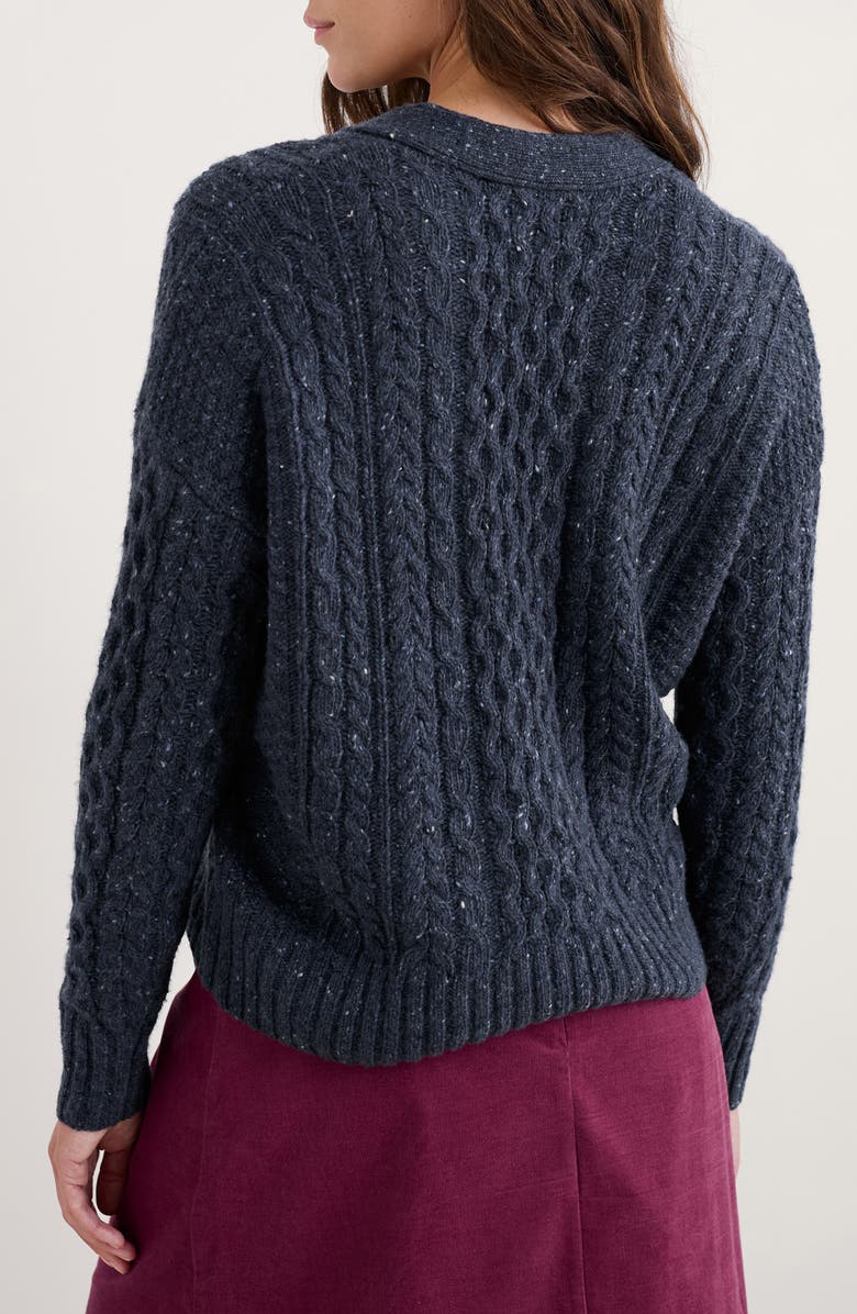 Seasalt Cornwall Newlyn Merino Wool Blend Cardigan, Alternate, color, Knit Melange Maritime