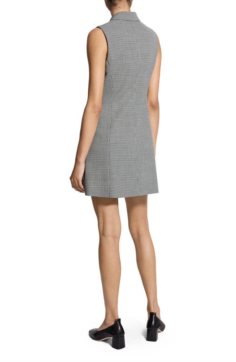 Theory Houndstooth Sleeveless Minidress, Alternate, color, Black Multi - A0p