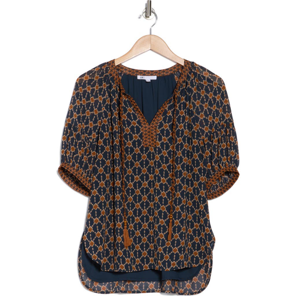 Daniel Rainn Elbow Sleeve Tassel Top