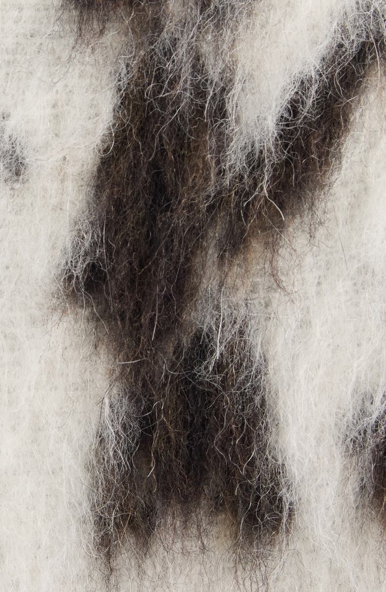 Dries Van Noten Rafaella Cow Print Faux Fur Jacket, Alternate, color, Brown