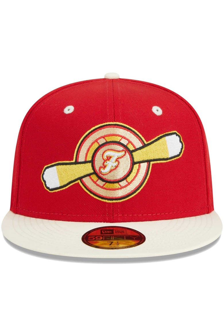 Men's New Era Red Winston-Salem Dash Theme Nights Flight  59FIFTY Fitted Hat, Alternate, color, Red
