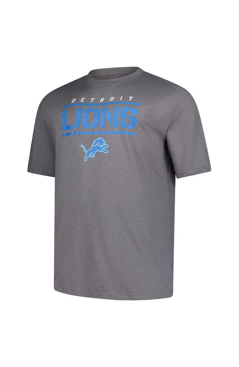 FANATICS Men's Fanatics Heather Gray Detroit Lions Big & Tall Top Notch T-Shirt, Alternate, color,