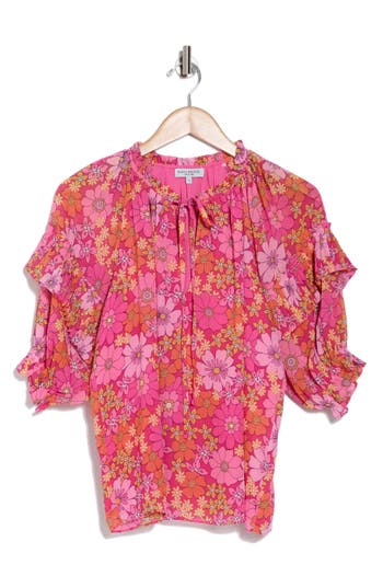 RAMY BROOK RAMY BROOK JANAE FLORAL PUFF SLEEVE TOP