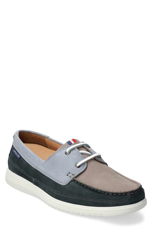 Mephisto Trevis Boat Shoe In Deep Blue Mix
