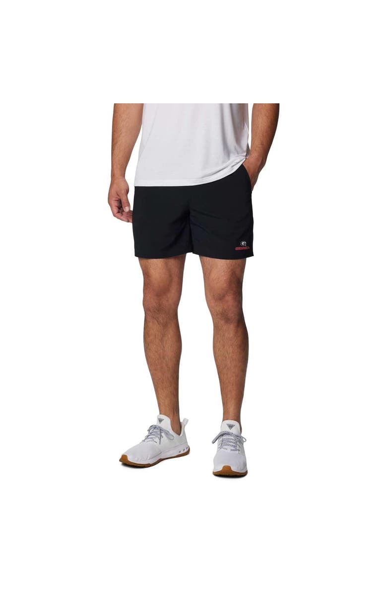 Columbia Men's Columbia Black Georgia Bulldogs PFG Terminal Roamer<sup>™</sup> Omni-Shade<sup>™</sup> Stretch Shorts, Main, color, Black