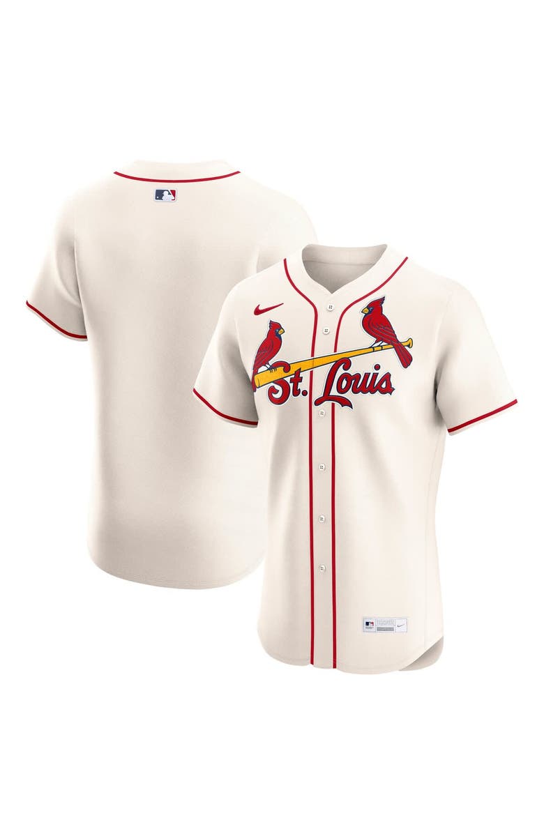 Nike Men's Nike Cream St. Louis Cardinals Alternate Elite Jersey, Main, color, 