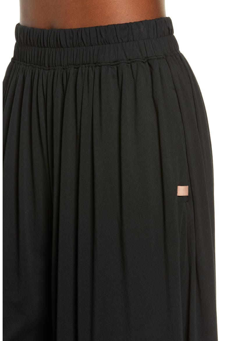 Organic Pima Wide Leg Lounge Pants, Alternate, color, IMMERSED BLACK