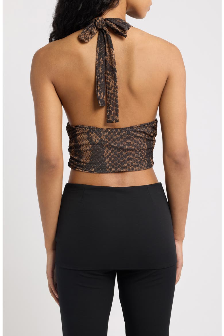 Festa Snakeskin Print Halter Top, Alternate, color, SERP