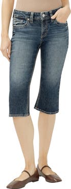 Silver Jeans Co. Suki Heritage Curvy Mid Rise Capri Jeans