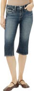 Silver Jeans Co. Suki Heritage Curvy Mid Rise Capri Jeans
